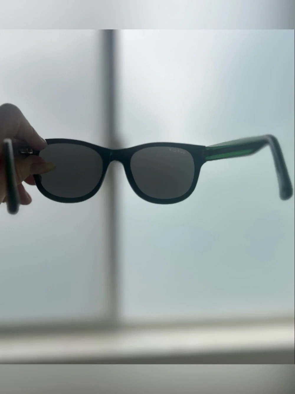 Gucci GG0003SN Black Sunglasses Green Red Web Stripe Made in Italy